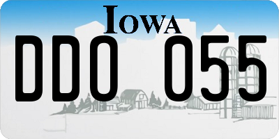 IA license plate DDO055