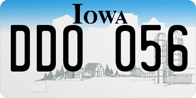 IA license plate DDO056