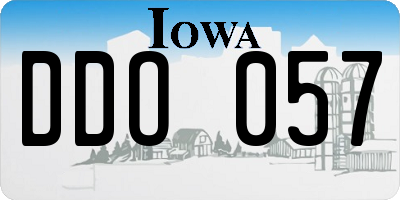 IA license plate DDO057