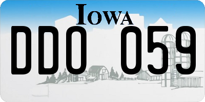 IA license plate DDO059