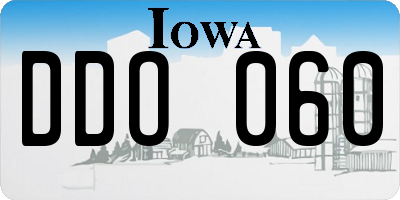 IA license plate DDO060