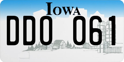 IA license plate DDO061