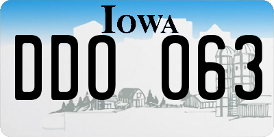 IA license plate DDO063