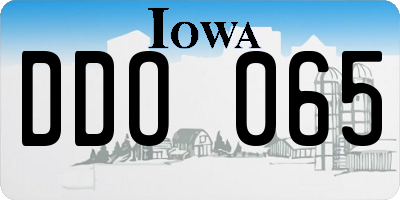 IA license plate DDO065