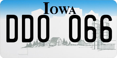 IA license plate DDO066