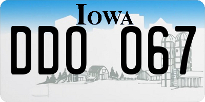 IA license plate DDO067