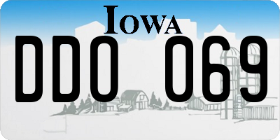 IA license plate DDO069