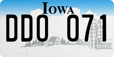 IA license plate DDO071