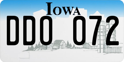 IA license plate DDO072