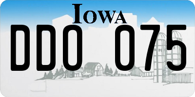IA license plate DDO075