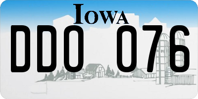 IA license plate DDO076