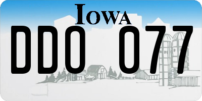 IA license plate DDO077