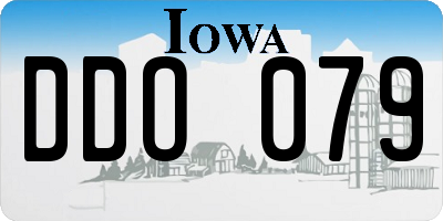 IA license plate DDO079