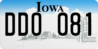 IA license plate DDO081