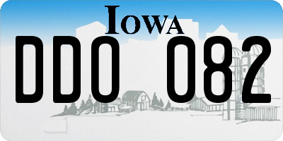 IA license plate DDO082