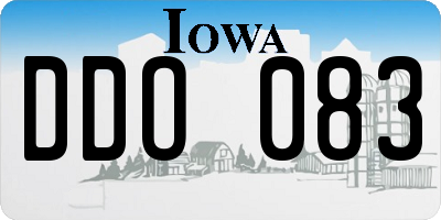IA license plate DDO083
