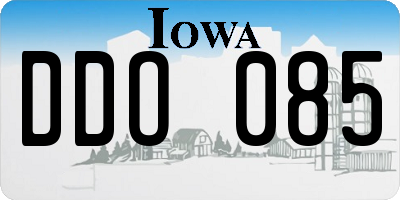 IA license plate DDO085