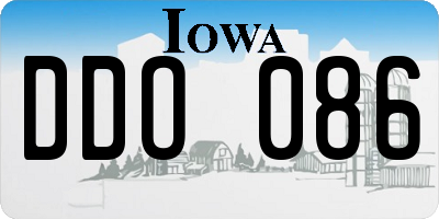 IA license plate DDO086