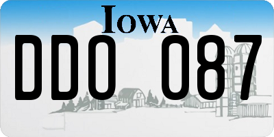 IA license plate DDO087