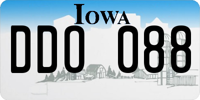 IA license plate DDO088