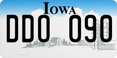 IA license plate DDO090