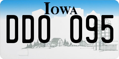 IA license plate DDO095