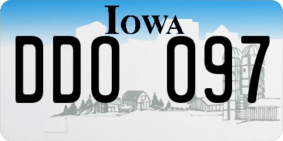 IA license plate DDO097