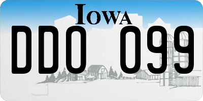 IA license plate DDO099