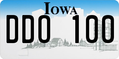 IA license plate DDO100
