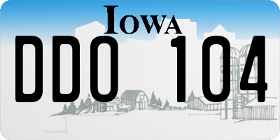 IA license plate DDO104
