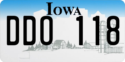 IA license plate DDO118