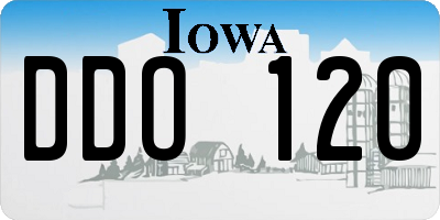IA license plate DDO120