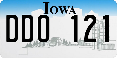 IA license plate DDO121