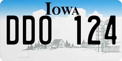 IA license plate DDO124