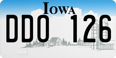 IA license plate DDO126