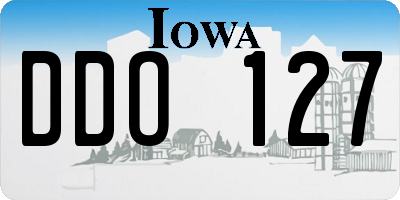 IA license plate DDO127