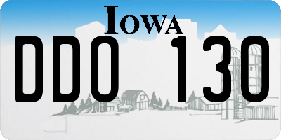 IA license plate DDO130