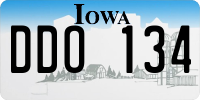 IA license plate DDO134
