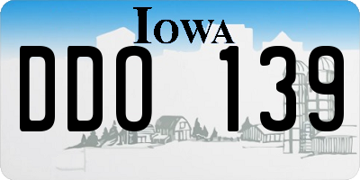 IA license plate DDO139