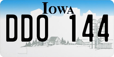 IA license plate DDO144