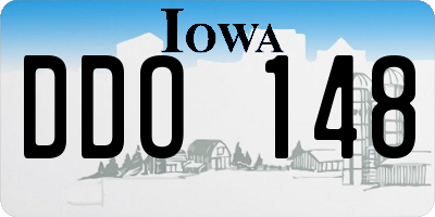 IA license plate DDO148