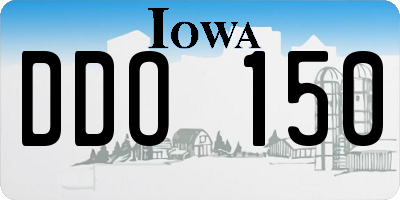 IA license plate DDO150