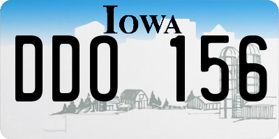 IA license plate DDO156