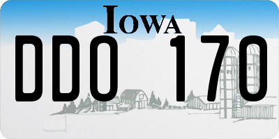 IA license plate DDO170