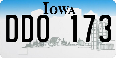 IA license plate DDO173