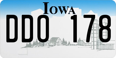 IA license plate DDO178