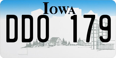IA license plate DDO179