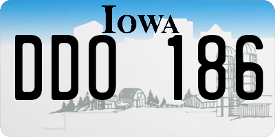 IA license plate DDO186