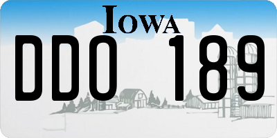 IA license plate DDO189