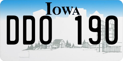 IA license plate DDO190